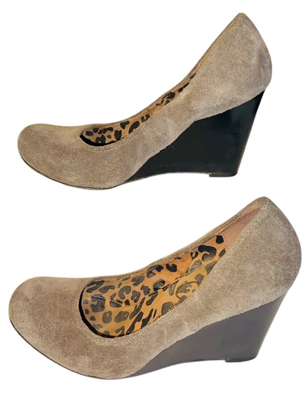 Jessica Simpson Beige Suede Wedges